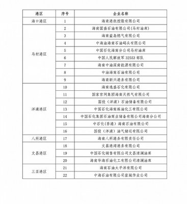 海南全面启动港口危险货物安全生产专项核查 助力企业安全建设